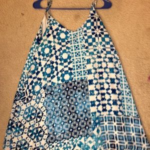Leith blue mini dress